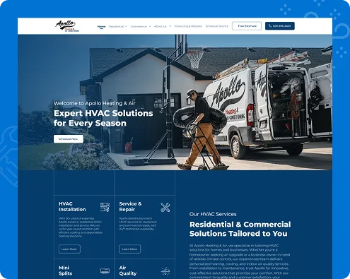 Apollo Heating & Air Conditiong website